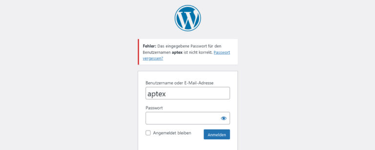 wordpress login funktioniert nicht